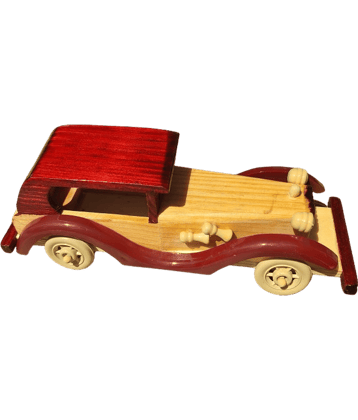 Wooden Toy Car 10 Inch Classic Vintage