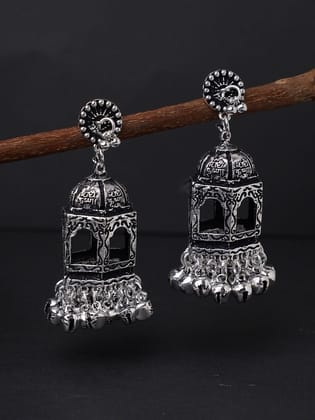 Cage Oxidised Earring Jhumka