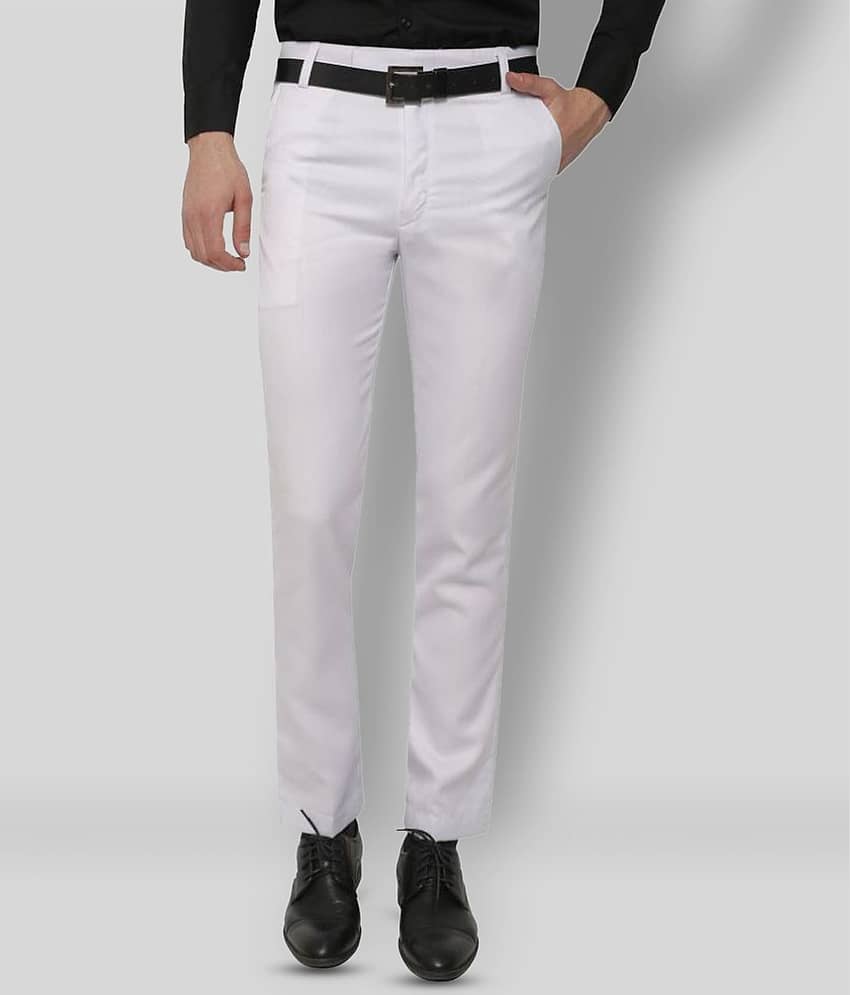 Inspire Clothing Inspiration - White Polycotton Slim - Fit Men's Chinos ( Pack of 1 )