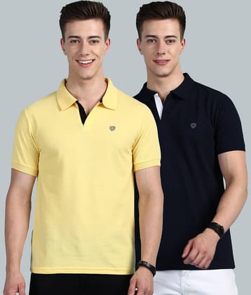 Lux Cozi - Red Cotton Regular Fit Men's Polo T Shirt ( Pack of 2 )