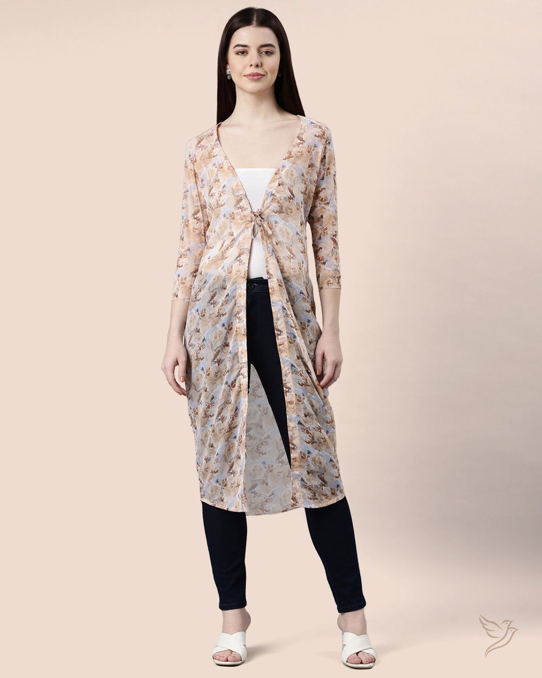 Georgette Shrug-S / Mid Brown Shrug