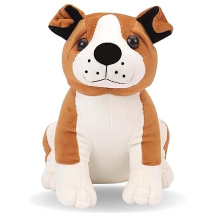 MANYA ENTERPRISES  Bull Dog Toys for Kids | Kids Soft Toys for Baby Girl | Plush Soft Toys for Baby Boys and Girls | Dog Soft Toy for Child & Kids (28CM, Bull Dog), Pack of 1