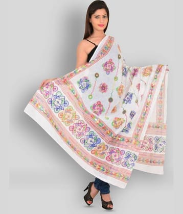 Apratim White Cotton Dupatta