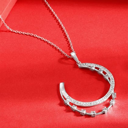 Zircon Silver Necklace-Necklace