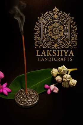 Shunya chakra agarbatti stand  silver plating