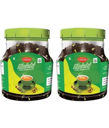 VIKRAM Elaichi Ctc Tea, Enriched With 100% Natural Ground Cardamom (Elaichi) 500gm Each (Pack Of 2)