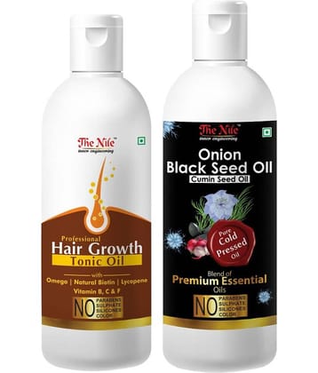 The Nile Hair Tonic 100 ML + Onion Black Seed 150   Ml Hair Oils 250 mL Pack of 2