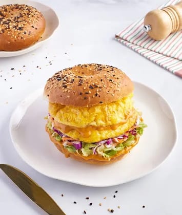 Loaded Indian Masala Egg Bagel
