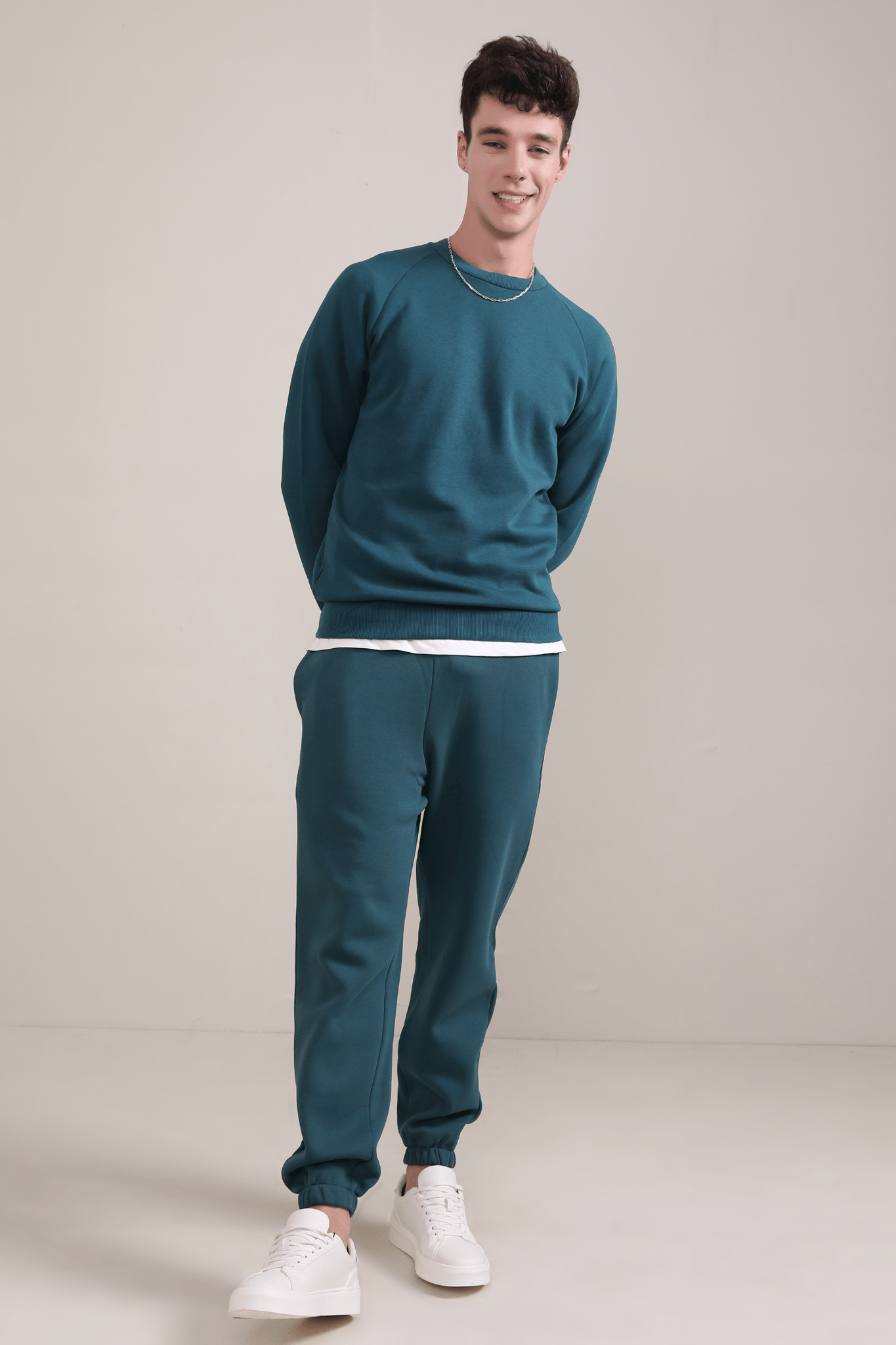 Sweatpants-Teal Blue-XS-S