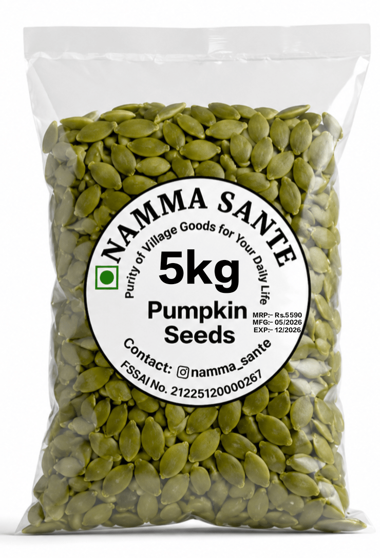 Pumpkin Seeds, Kaddu Beej, Pepita Seeds, Green Pumpkin Kernels, Cucurbita Seeds 5kg