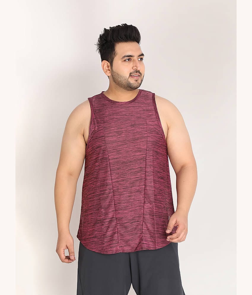 Chkokko Pack of 1 Polyester Regular Fit Men's T-Shirt ( Magenta )