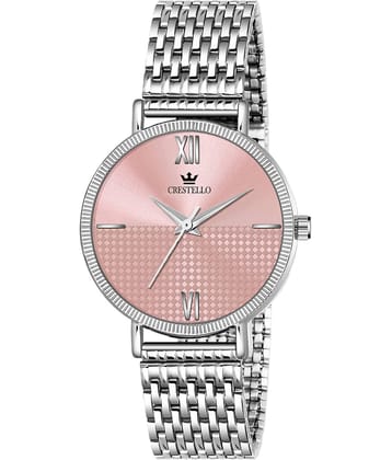 Crestello - Silver Metal Analog Womens Watch