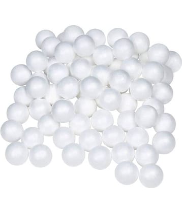 Vardhman Other 24 Pcs Craft Styrofoam White Smooth Balls for DIY Crafts ( Pack of 1 )