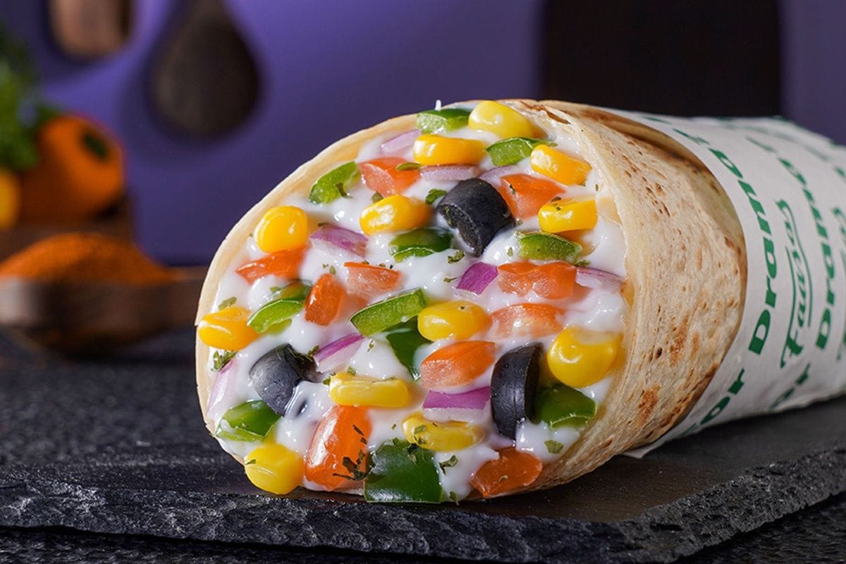Cheese Baked Pizza Wrap (Veg)