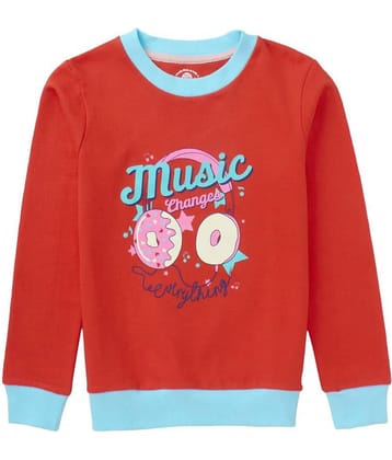 Cub Mcpaws Girls Cotton Blend Sweatshirt ( Red )