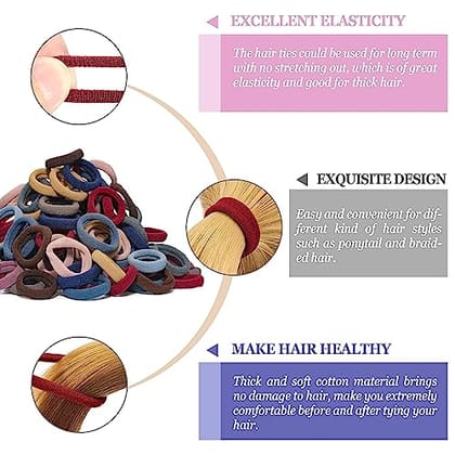 ALIZA Elastic Hair Rubber Bands Ponytail Ties Strechable Bands For Women and Girls (Neon Multicolour, 30)