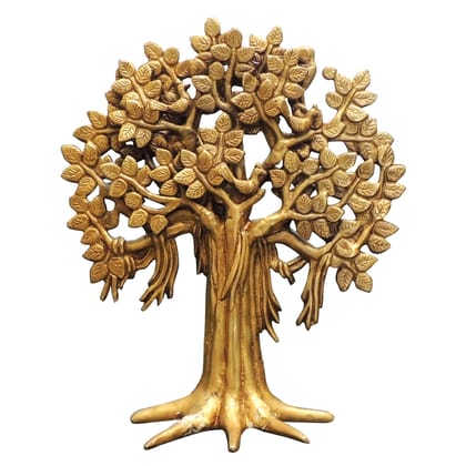 Brass Kalpavriksha Tree Table Decor | Vastu Wealth Showpiece, Height : 9.5 Inch (BSMAS1427 E)