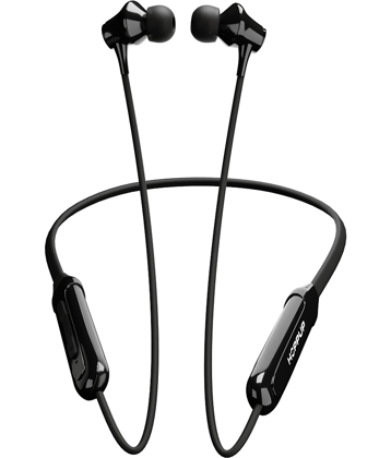 HOPPUP In-the-ear Bluetooth Headset with Upto 30h Talktime Deep Bass - Black
