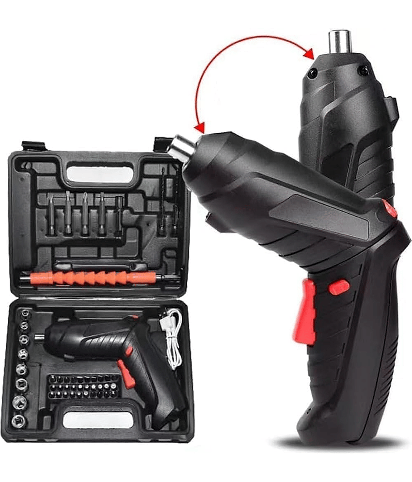 Cordless Electric Screwdriver Drill with Built-in LED Rechargeable Wireless Drill Machine Kit Power Drill Screw Tool, Accessories (47 IN 1 Cordless Electric Screwdriver set)
