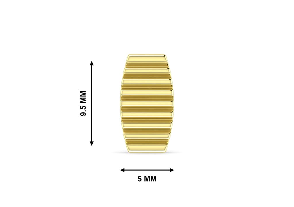 Oblong Stripes Ear Stud For Men (1 Pc Only)