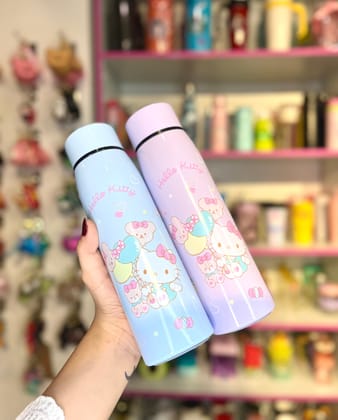 Hello Kitty Steel Bottle | Cute Kitty Bottle (1pc)-Blue