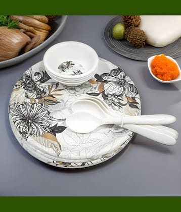 Inpro Dinnerware Set Multicolor Melamine Dinner Set ( Pack of 12 )