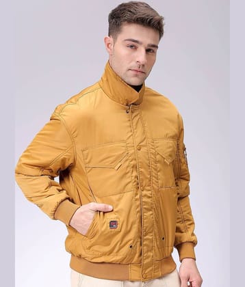 The Indian Garage Co. Polyester Men's Quilted & Bomber Jacket - Mustard ( Pack of 1 )