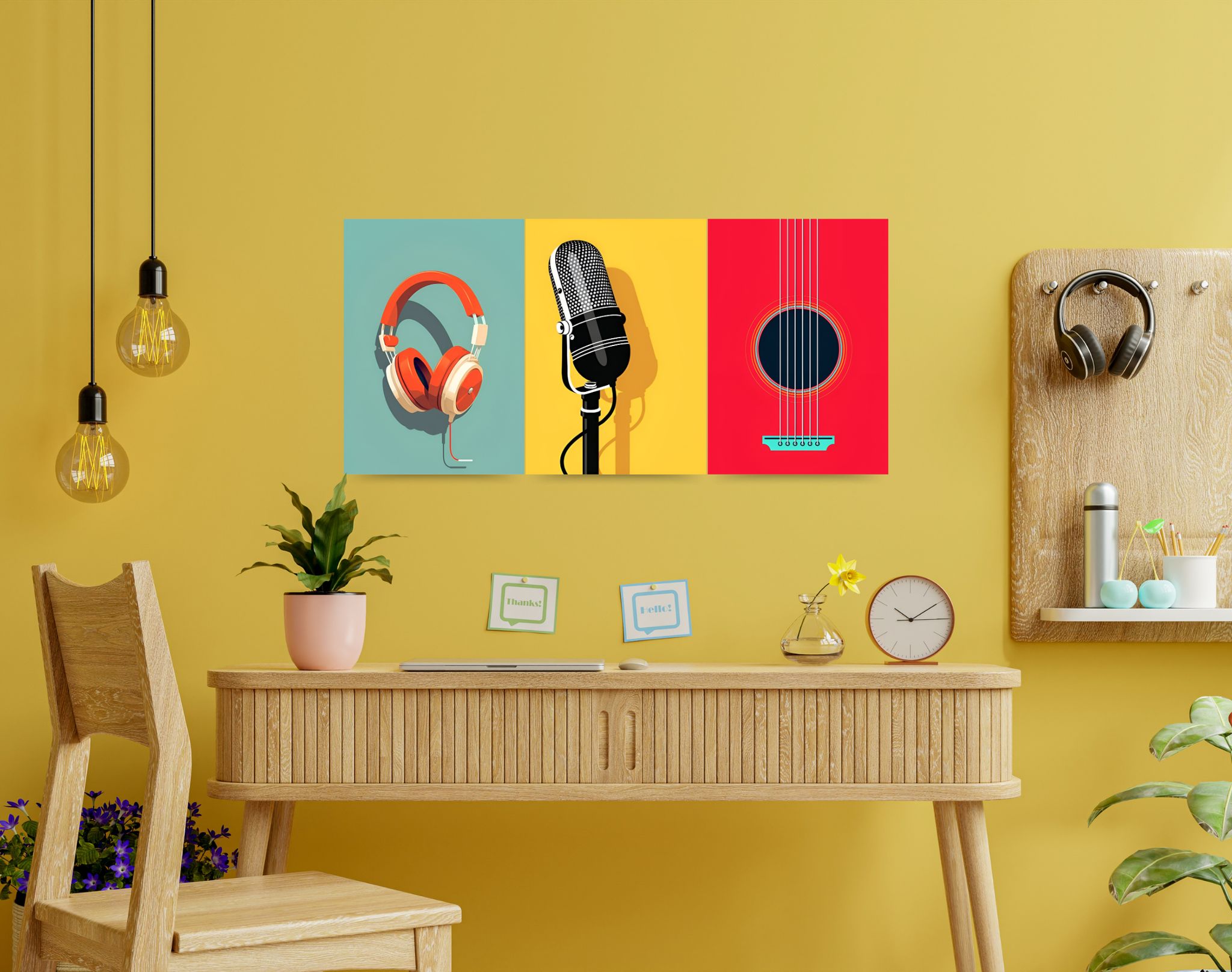 "VIBRANT MUSICAL VECTORS"- Shiny & Sturdy Metallic Poster Art That Pops & Sticks-A3
