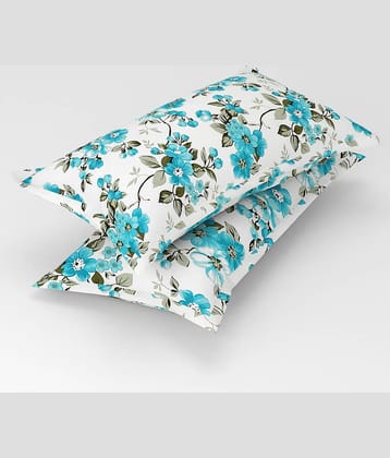 gharsaaz - Pack of 2 Poly Cotton Abstract Printed Standard Size Pillow Cover ( 68.58 cm(27) x 43.18 cm(17) ) - Multi-Colour