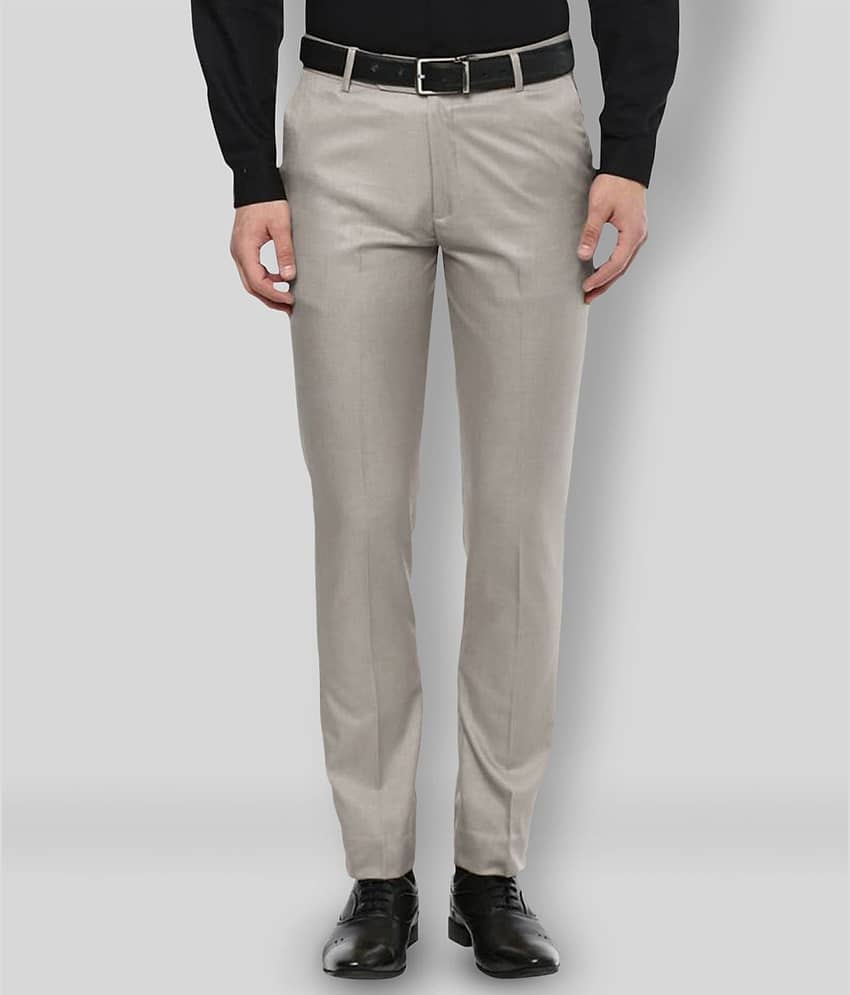 Inspire Clothing Inspiration - Beige Polycotton Slim - Fit Men's Formal Pants ( Pack of 1 )