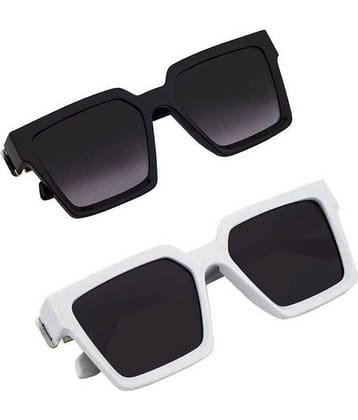 Elligator Multicolor Square Sunglasses ( Pack of 2 )