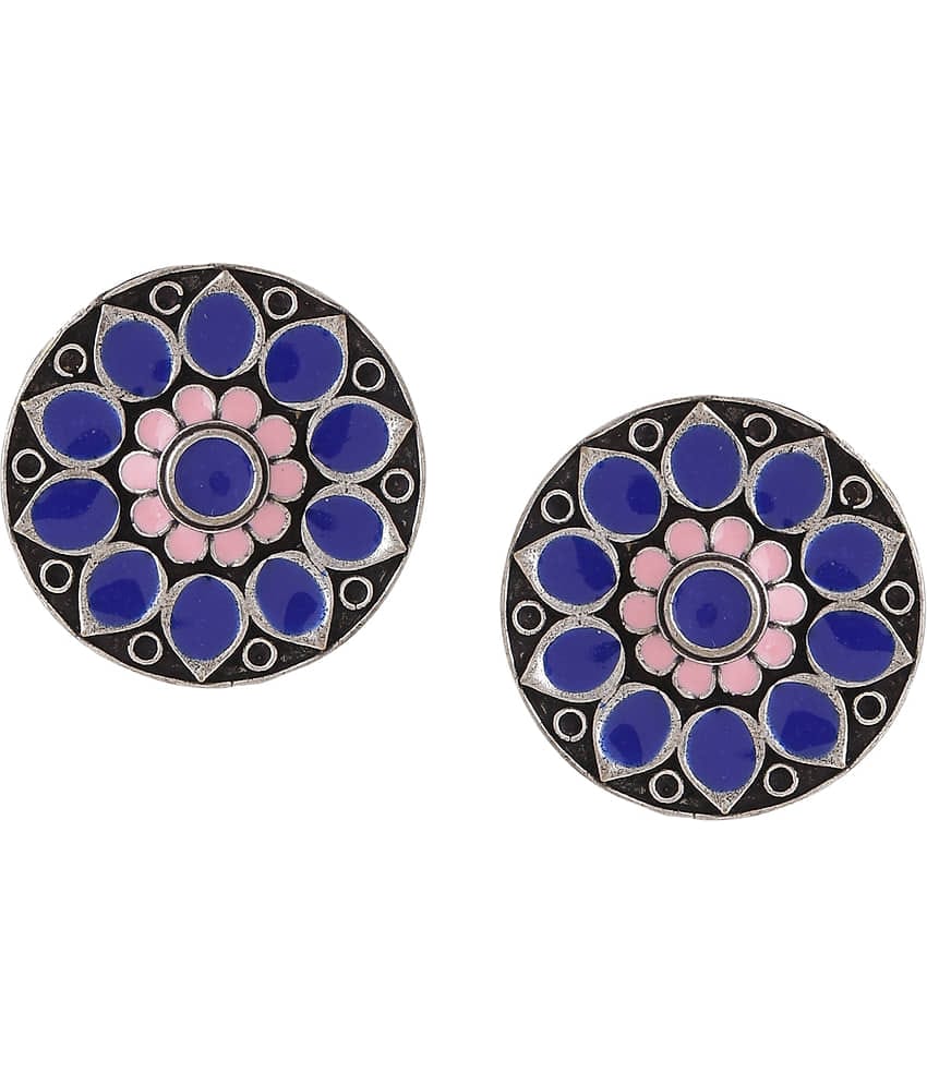 VIRAASI - Blue Stud Earrings ( Pack of 1 )