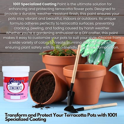 1001 Specialized Coating for Terracotta Flower Pots   Weatherproof Coating, Fade-Resistant Colors, Easy-to-Apply Long-Lasting Protection,Perfect for Indoor & Outdoor Flower Pots.