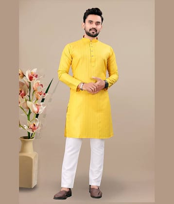 Balaji's Light Pink Cotton Relaxed Fit Men's Kurta Pyjama Set ( Pack of 1 )