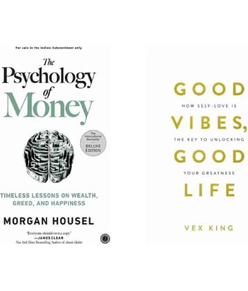 ( Combo Of 2 Pack) The Psychology of Money & Good Vibes, Good Life - English Edition Book Paperback By ( Morgan Housel & Vex King )