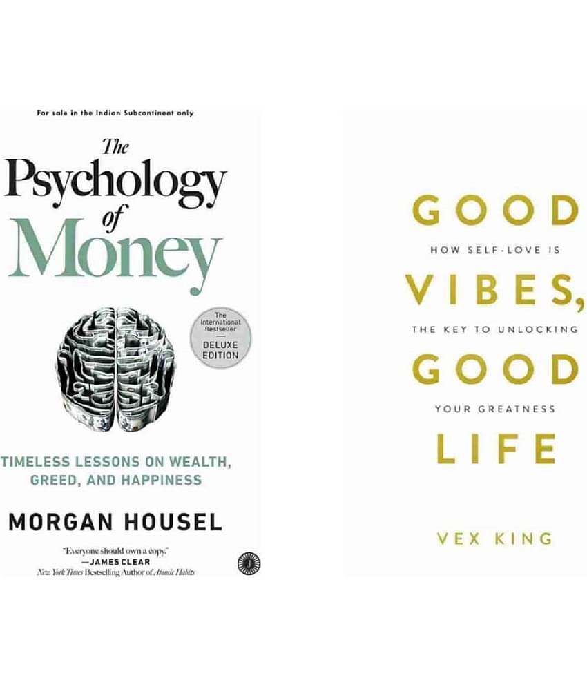 ( Combo Of 2 Pack) The Psychology of Money & Good Vibes, Good Life - English Edition Book Paperback By ( Morgan Housel & Vex King )