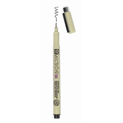 SAKURA PIGMA MICRON pen 08 BLACK pack of 1