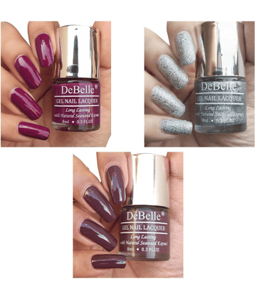 DeBelle Multi Glossy Nail Polish 24 ( Pack of 3 )