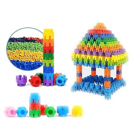 Kids Smart Activity Fun and Learning Train Blocks Candy Toys Plastic Building Blocks Assemble Educational Learning Girls Boys Toys for Children (240+ Hexagon Shape Block)