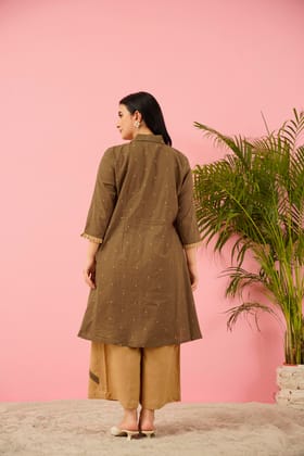 Aline Tunic Co-ord Set in Brown