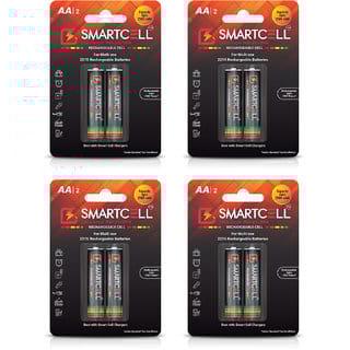Smartcell AA Ni-MH Rechargeable Batteries 2500mAH Pack of 8