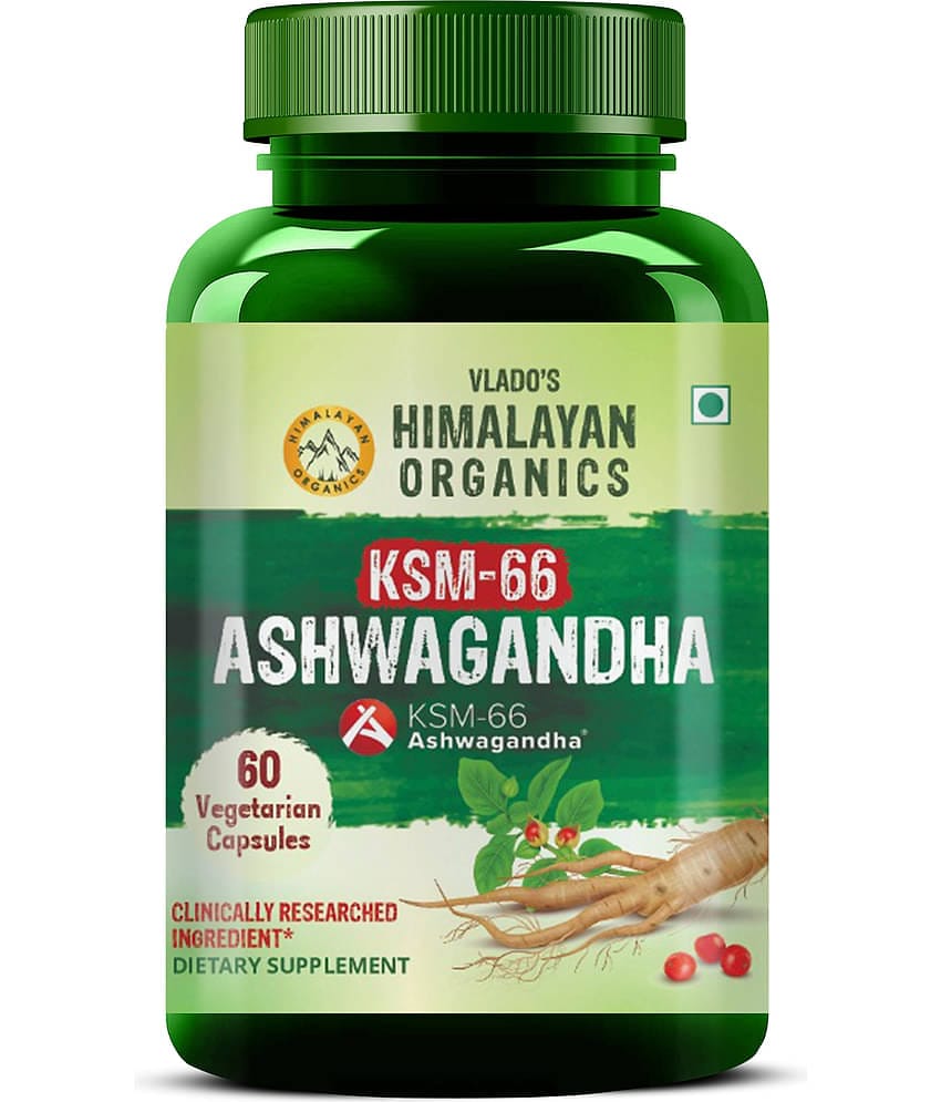 Vlado's Himalayan Organics KSM -66 Ashwagandha Capusle for Energy, Strength, Stamina 60No.s