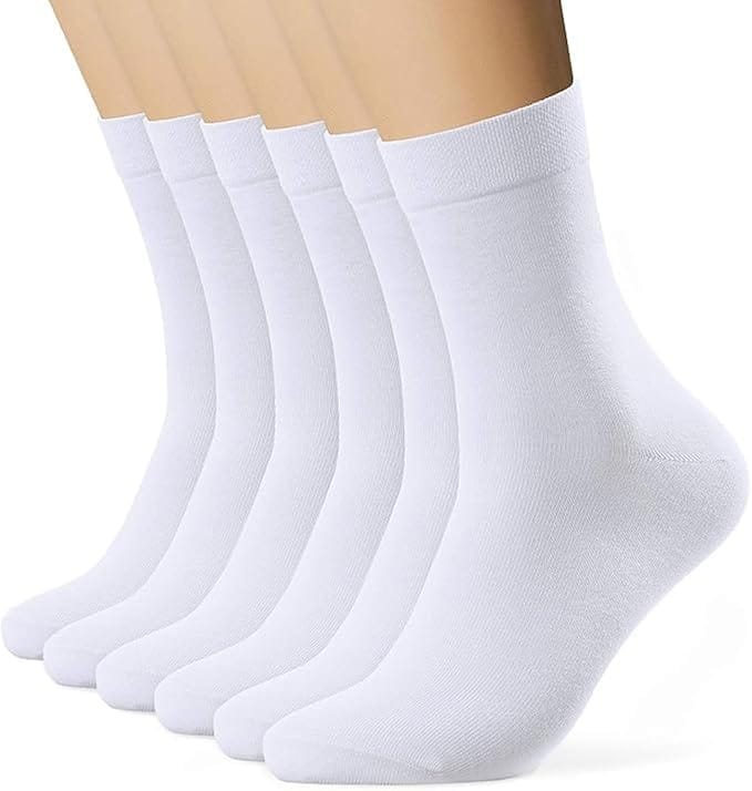 VOICI Men's Formal Socks Black, White Blue and Grey Color Free Size - White 6