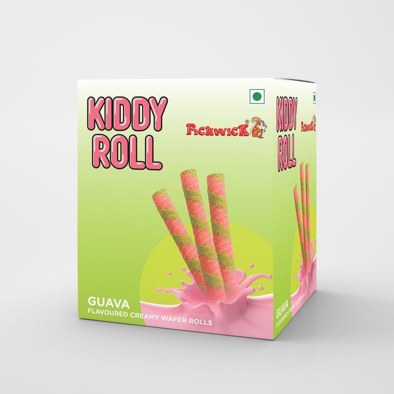 PICKWICK Kiddy Roll, Guava Flavoured Wafer Roll - 240 gm (10g x 24pcs)
