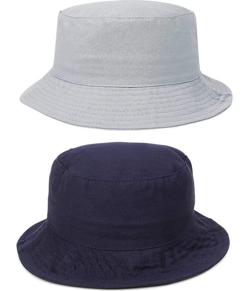 Zacharias - Multi Color Cotton Men's Hat ( Pack of 2 )
