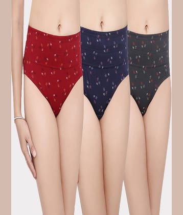 IN CARE LINGERIE Pack of 3 Cotton Printed Women's Briefs ( Multi Color )