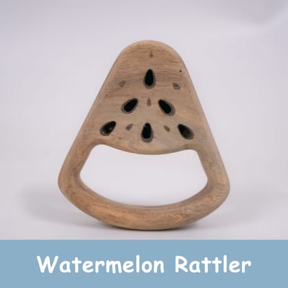 Watermelon Rattler – Neem Wood Baby Toy