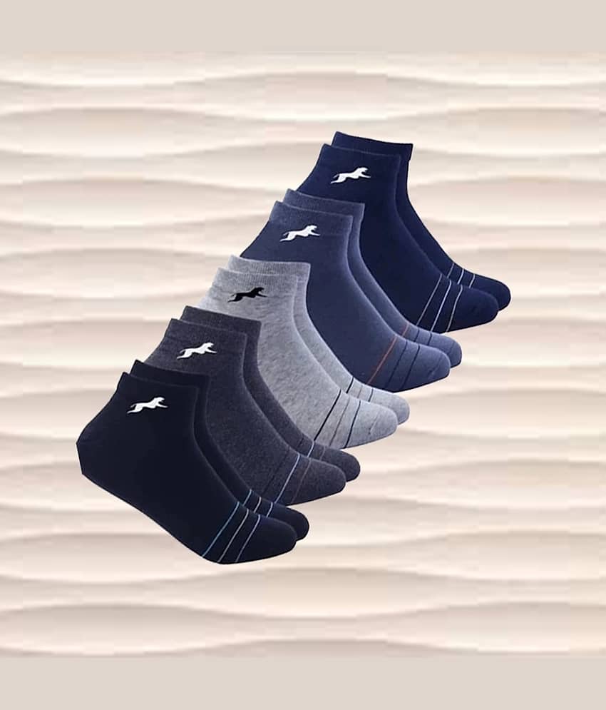 VAMEAR Pack of 5 Men's Cotton Blend Ankle Length Socks ( Multicolor )