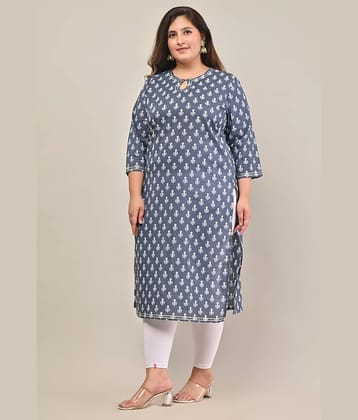 Swasti - Grey 100% Cotton Women's Straight Kurti ( Pack of 1 )