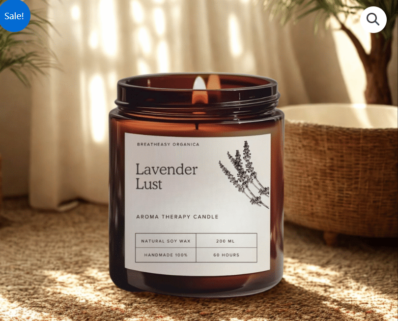 Metal Lid Jar Aroma Therapy Candle 200 ML